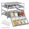 NEX™ 3-Tier 24-Bottle Metal Spice Rack with Drawer Organizer